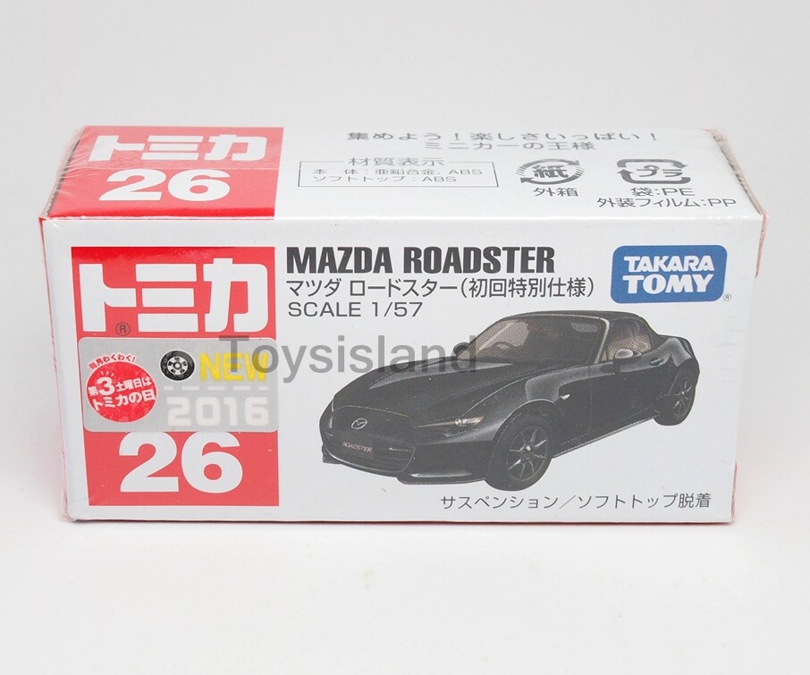 TOMICA 26 MAZDA ROADSTER MX-5 1/57 TOMY 2016 FEBRUARY NEW MODEL