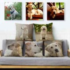 Cute Labrador Dog Pillowcase Decor Pet Animal Printed Cushion Cover 