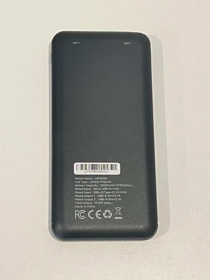 Banco de alimentación Energizer 10.000 mAh MAX con cargador portátil de pantalla LCD USADO Foto 2 de 2