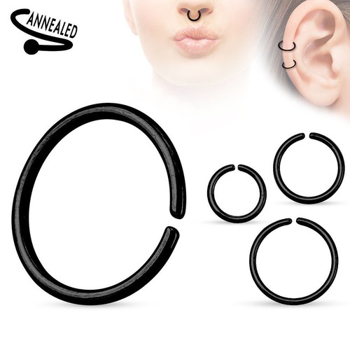 Anillos piercings 20G 18G 16G sin costuras flexibles anodizado acero quirúrgico se venden cada uno - Imagen 9 de 12