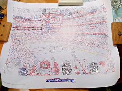 Washington Capitals 16x20'' POSTER Daniel Duffy Art of Words 50th Anniversary #1