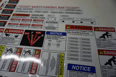 Morbark Wood Chipper Safety Decal Sticker Kit, UV laminated | eBay