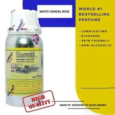 Surrati Concentrated Perfume Oil 100 ML Long Lasting Attar Oil WHITE SANDAL ROSE