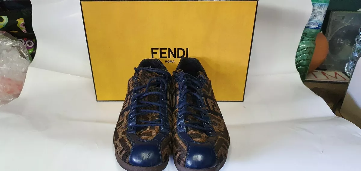 Fendi Sneaker Woman Brown Leather Number Eu 35 Original