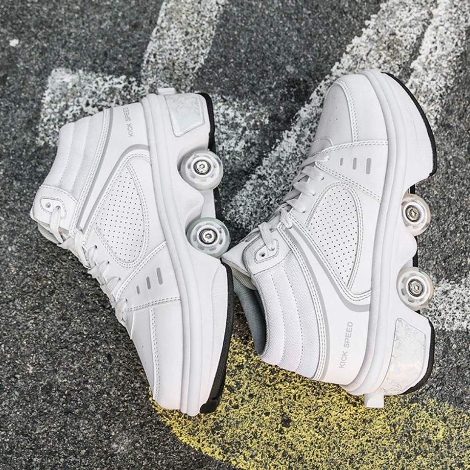 TAILORIA FourWheel Skate Shoes Unisex Deformable Roller Skates Aldult