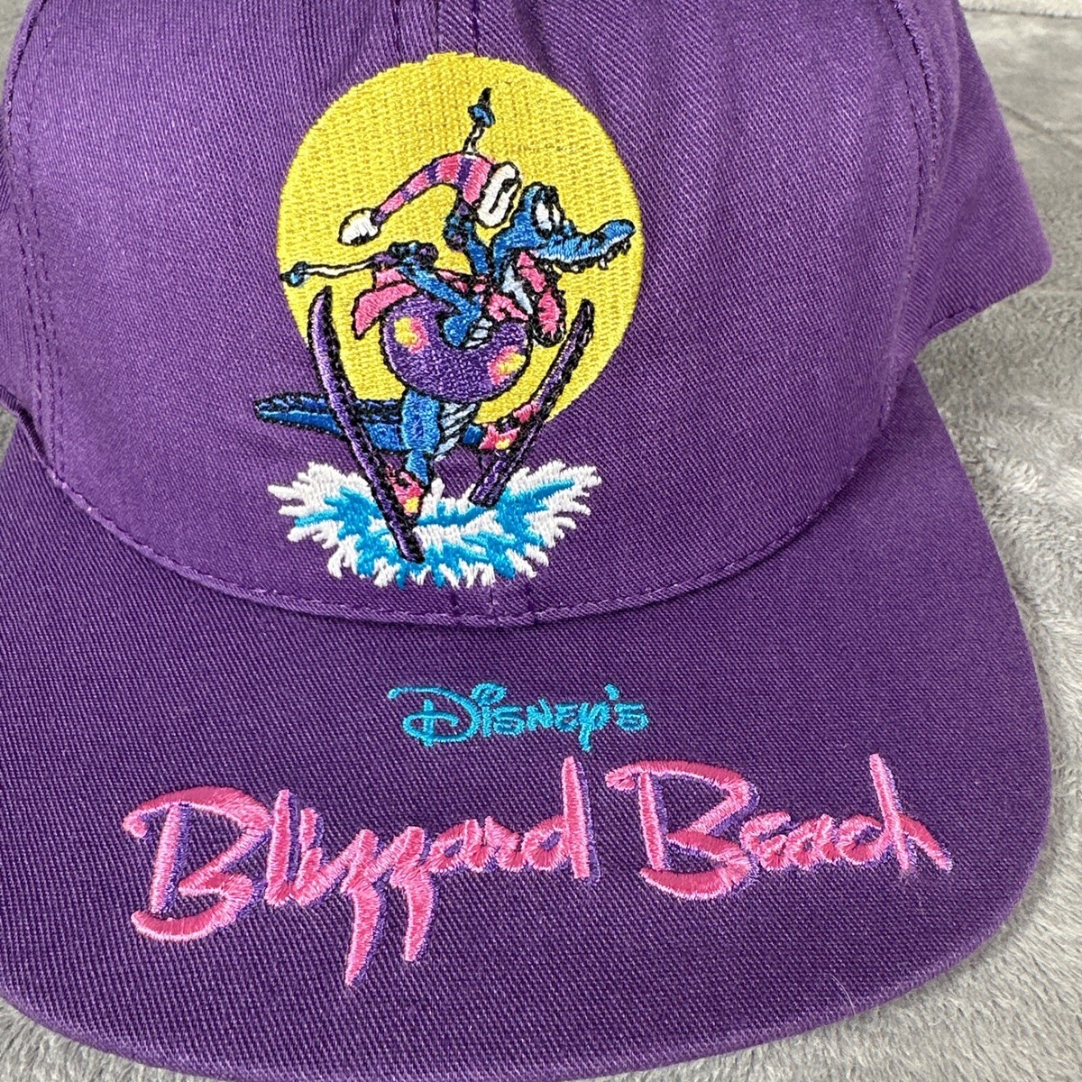 Vintage Disney Purple Blizzard Beach Ice Gator Embroidered Hat