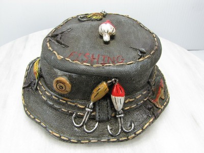 FISHERMAN'S HAT JEWELRY BOX Trinket 