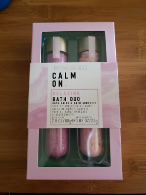 NEW! We Live Like This RELAXING DUO ''CALM ON'' BATH SALTS & CONFETTI  3.7oz  