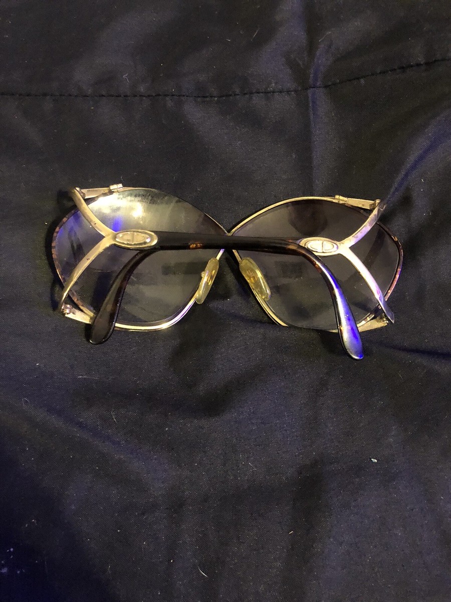 Vintage Christian Dior Butterfly Sunglasses w/Gold Frames 2056 40