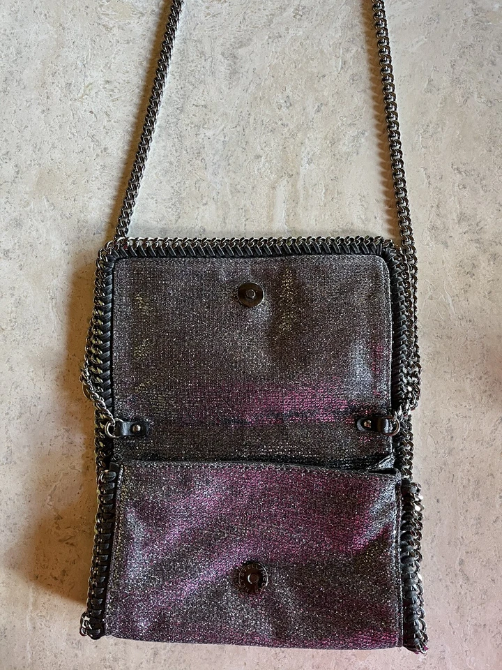 Bolso Bandolera Stella McCartney Falabella Ciervo Peludo Plateado Metálico Foto 4 de 4