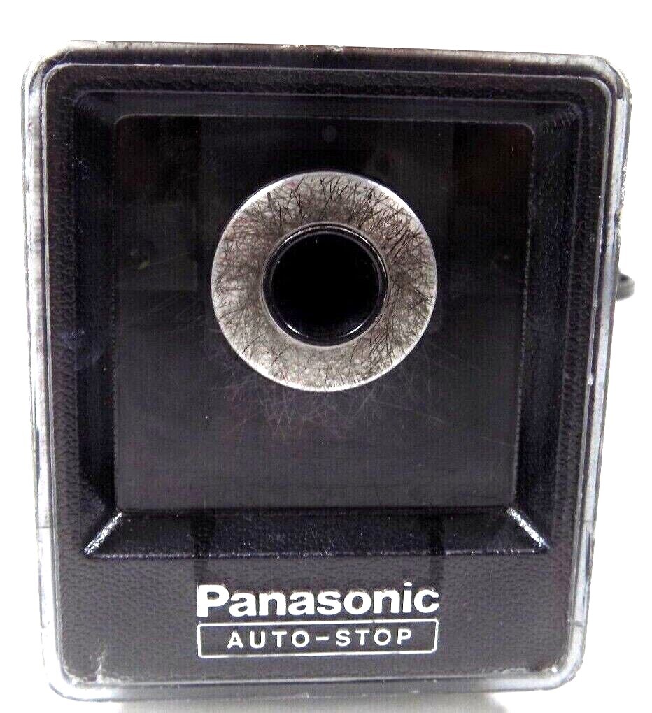 Vintage Panasonic Auto Stop Electric Pencil Sharpener KP77N Wood Grain