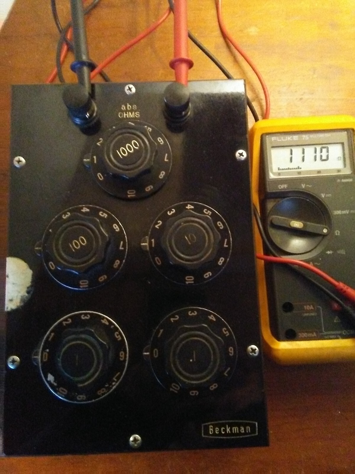 Beckman/Industrial Instruments DR-50D Decade Resistance Box w/Manual Tested OK