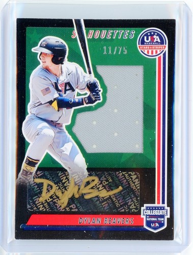 2021 2022 Panini USA Stars & Stripes DYLAN BEAVERS Black Jersey AUTO RC 11/75