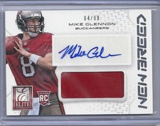 2013 13 PANINI ELITE MIKE GLENNON NEW BREED ROOKIE AUTO JERSEY 4/99 ON FIRE !!
