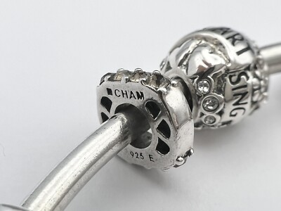 Trollbeads LAA 925 Silver Bangle Bracelet With Spacers And