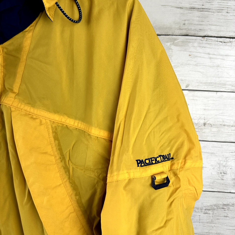 Chaqueta cortavientos vintage Pacific Trail para mujer XL amarilla azul esquí nieve abrigo Gorp Foto 2 de 4