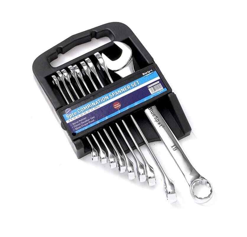 Blue Spot 04119 Combination Metric Spanner 8-19mm 9 Piece Chrome Vanadium