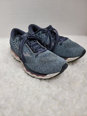 Mizuno Wave Sky Waveknit 3 Women's Size 9.5 Running Shoes Blue