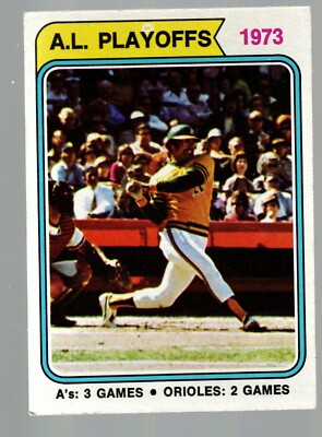 1974 Topps #470 AL Playoffs/Reggie Jackson 