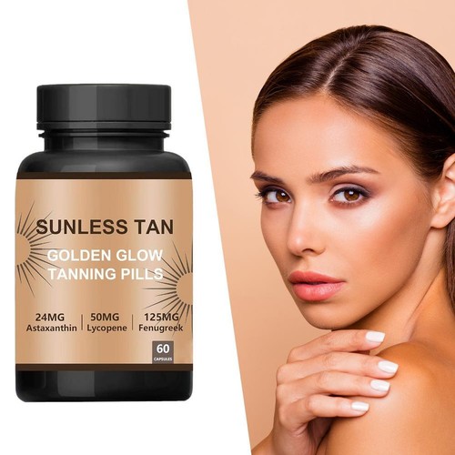 Tanning Vitamin Capsules-Sunless Tan-Golden Glow Tanning Pills - 60PCS& - Picture 9 of 11