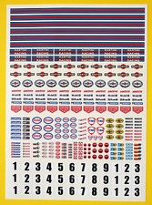 SLOT CAR 1/32nd scale MARTINI Classic Retro Race stickers decals fits SCALEXTRIC