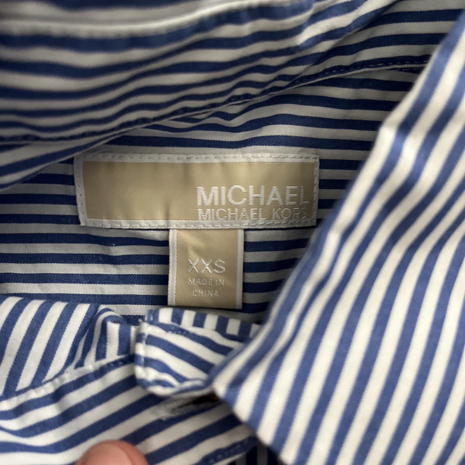 Michael Kors Ruffle Button Down Blouse Womens XXS… - image 10