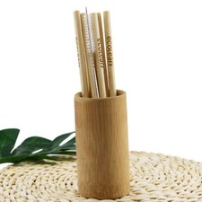 10 Reusable Bamboo Drinking Straws Natural Organic Biodegradable EcoLeafy