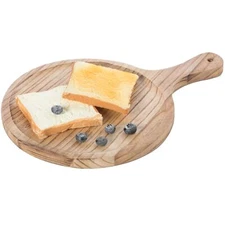 New Wooden Round Shape Serving Tray Display Platter