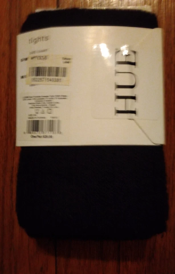 NUEVO Para Mujer HUE Negro Suéter Medias Talla S/M Nuevo con Etiquetas Suave Calentador de Piernas Calcetines Adelgazantes Foto 3 de 4