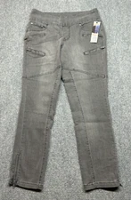 Jag Jeans Womens 14 Fog Wash Gray Zipper Stef Skinny Pull On Mid Rise Solid New