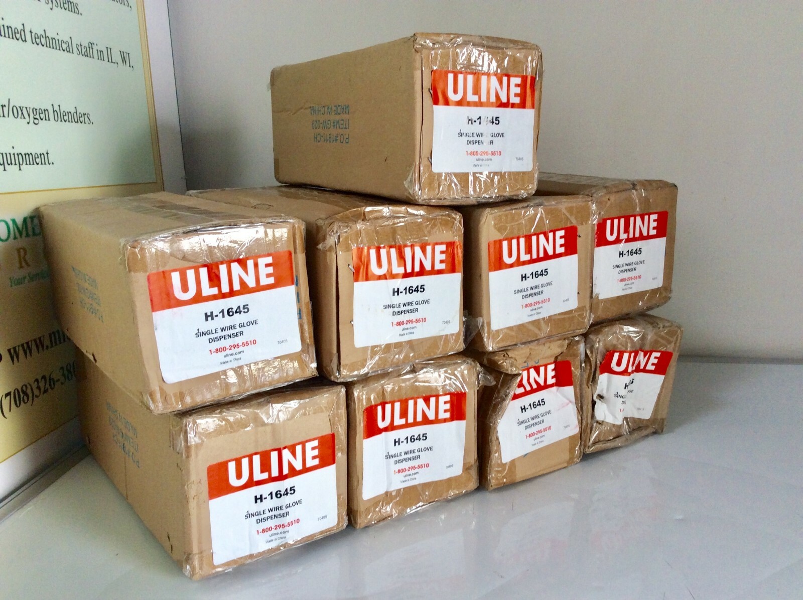 Lot of 9 NEW Uline Single Wire Glove Holder Dispenser Rack H1645 eBay