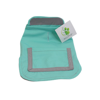 Eco-Pup Pacific Spirit Aqua Color Dog Raincoat - Size Small/Petite
