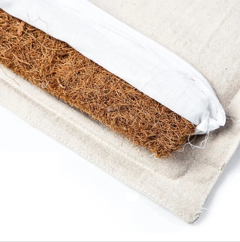 Lo último ​3 piezas 1 juego Naturaleza Lino Coco Palma Masaje Yoga Estera Almohada Deportiva Estera Nuevo Foto 3 de 4