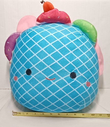 Malvaviscos Bertie The Ice Cream Waffle (exclusivo de Target). Peluche verde azulado 10" nuevo con etiquetas - Imagen 15 de 15
