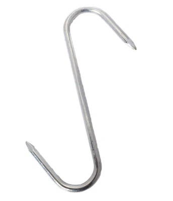 AIRTECH-UK Meat Hanging Butchers S Hook Stainless Steel Pointed 6" 150mm