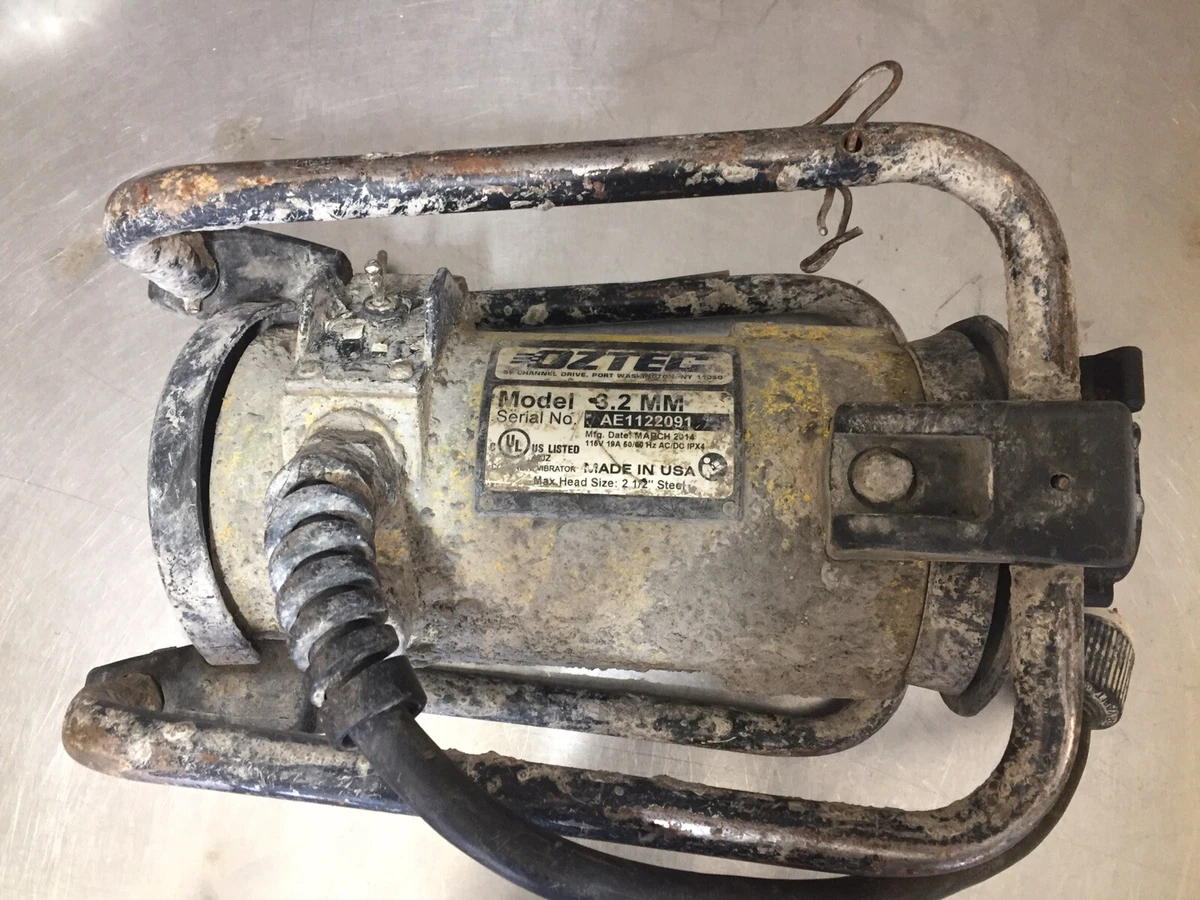 Oztec Concrete Vibrator Electric Motor W/Quick Disconnect, 52 OFF