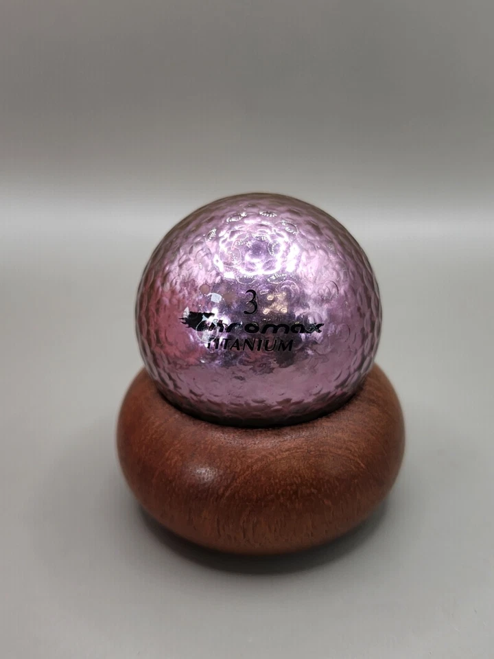 Pink Logo Golf Ball Chromax Collectors Ball Crystal Metallic Pink - Image 3 of 4