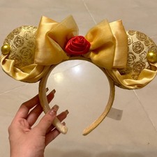 Disney.Parks Beauty and the beast Belle Resort Mickey Mouse Ears Headband US