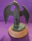 Antique Cast Iron Eagle Flag Pole Topper Civil War Era Patriotic Folk Art