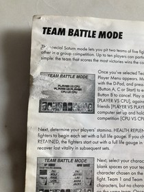 Virtua Fighter 2 | Sega Saturn | Manual Only