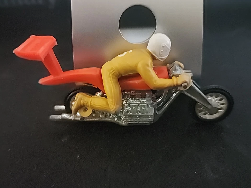 Motocicleta Hot Wheels Redline Rrrumblers cauda alta laranja fabricada nos EUA - Imagem 3 de 4