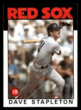 1986 Topps #151 Dave Stapleton Card Boston Red Sox