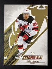 2024 Credentials Jack Hughes Gold #86 Numbered 5/5 Hockey New Jersey Devils
