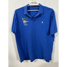 Polo Ralph Lauren Polo Shirt Mens XXL Blue Yacht Club 1st Class Pique