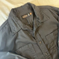 Jesse James Shirt Black Industrial Workwear Men’s Size XL