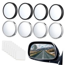 8 Pcs Round Adjustable Blind Spot Mirrors for Car 2.2 Inch Side View Mirror