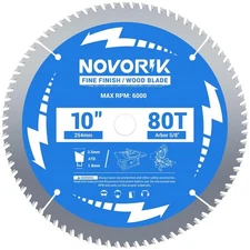 Circular Saw Blade, 10", 80T, Blade with Arbor 10'' blue 