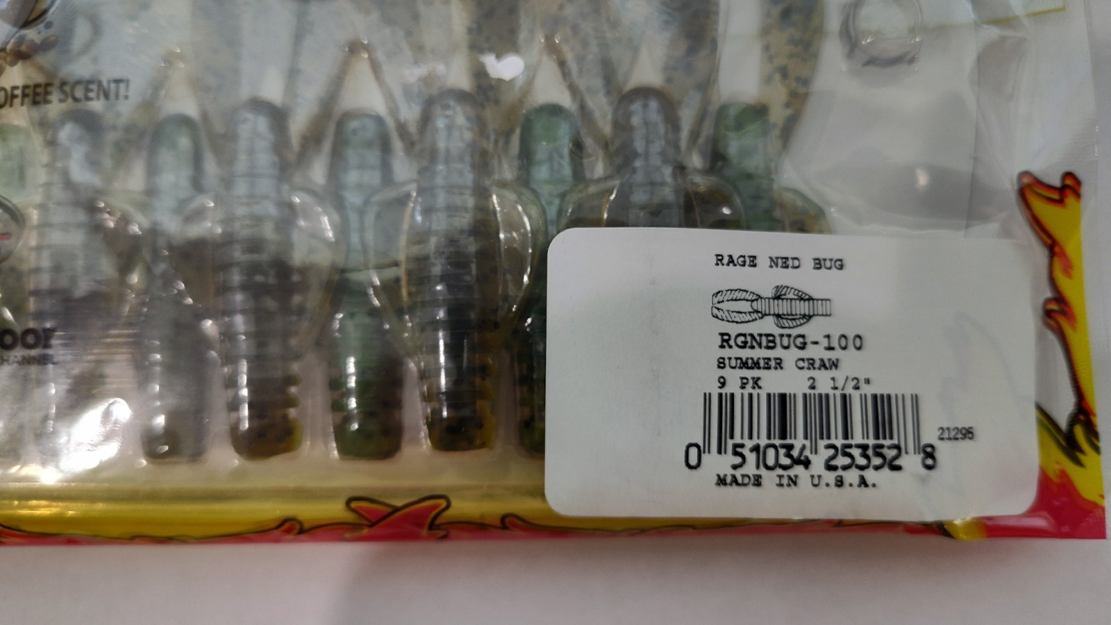 6 pkg Strike King Rage Ned Bug 2.5" Ned Rig Summer Craw Creature Bass Bait - Image 4