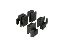 FHC G3078 3/8" x 9/16" Black Plastic Window Corner Guide - Likit - pack of 4