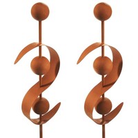 Dekostecker Gartenstecker Gartendekoration Rusty Wave In Rostoptik - 2Er Set